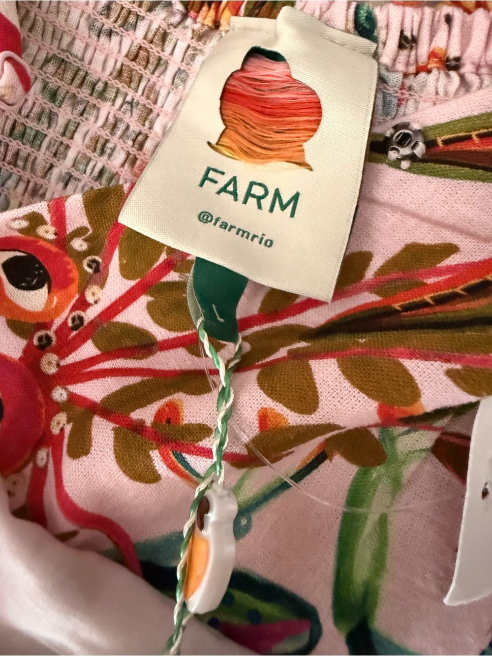 FARM Rio Into the Jungle Print Linen Blend Wrap Minidress - Picture 5 of 9